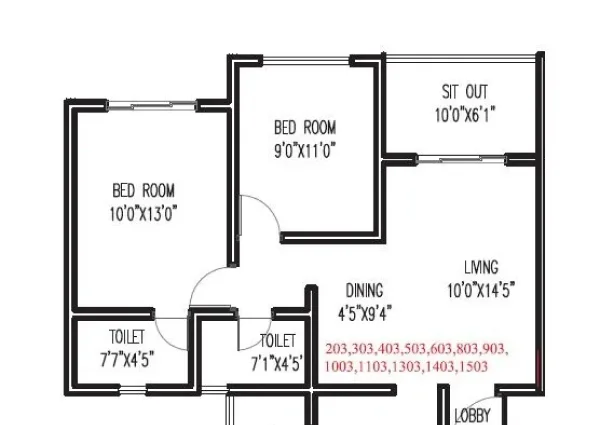 2, 2.5 & 3 BHK Apartments