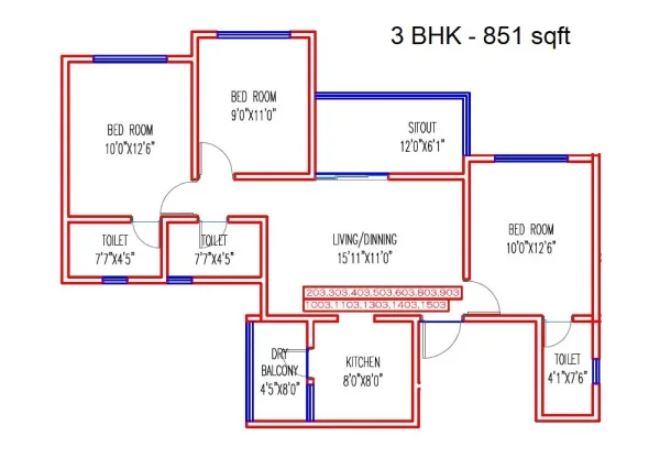 2, 2.5 & 3 BHK Apartments